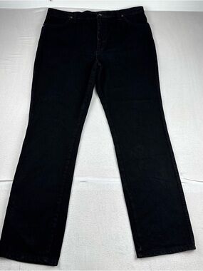 New! Wrangler Mens Cowboy Cut Slim fit Black Jeans 38*32 Western Rodeo Workwear